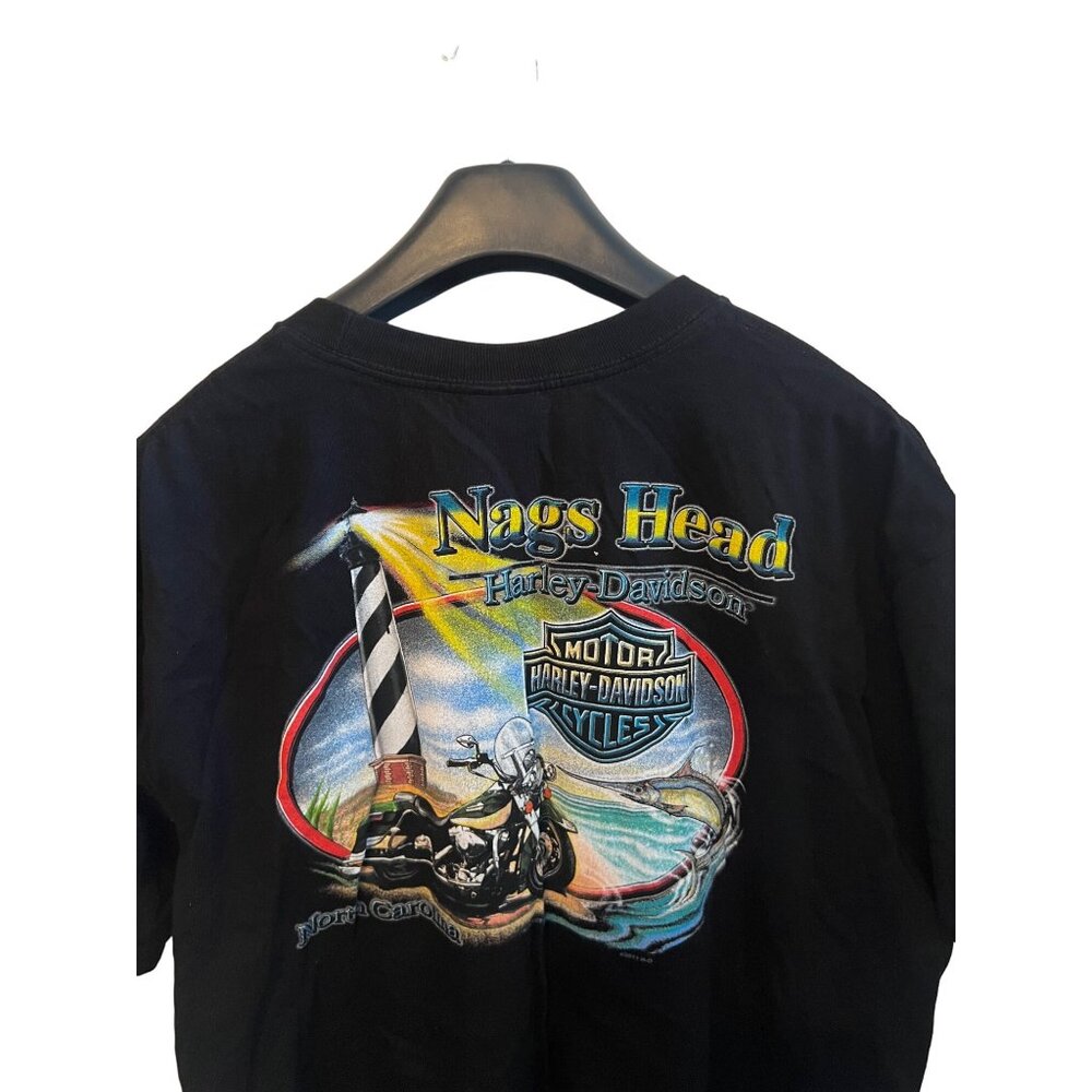 Genuine Harley-Davidson Motorcycles Graphic Tee Nags Head NC Men's Size 2XL Tshi